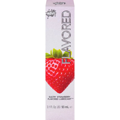 Wet Sultry Strawberry Flavored Lubricant front package