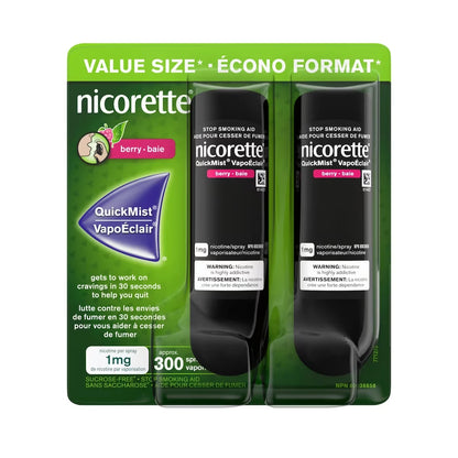 Nicorette Nicotine Quickmist Spray Berry front package