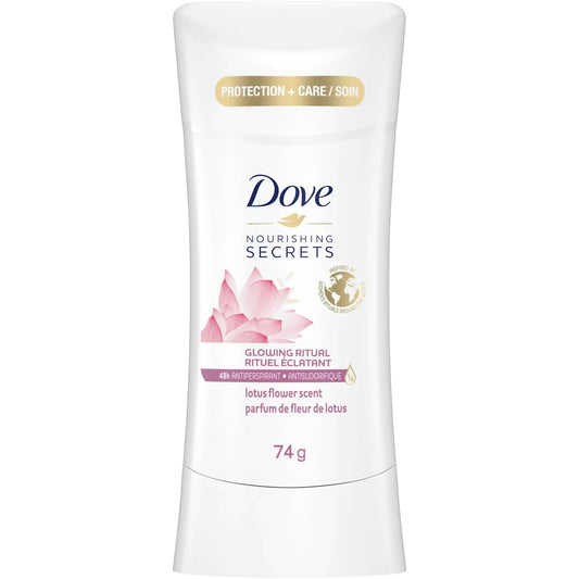 Dove Nourishing Secrets Antiperspirant Lotus Flower Scent antibacterial odour protection 74 g front package