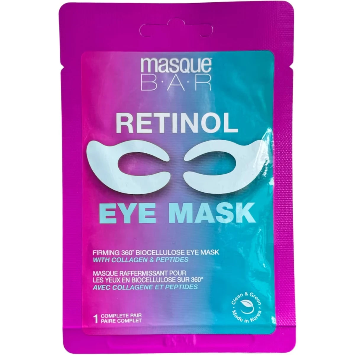 Masque Bar Retinol Bio Cellulose Eye Mask front package