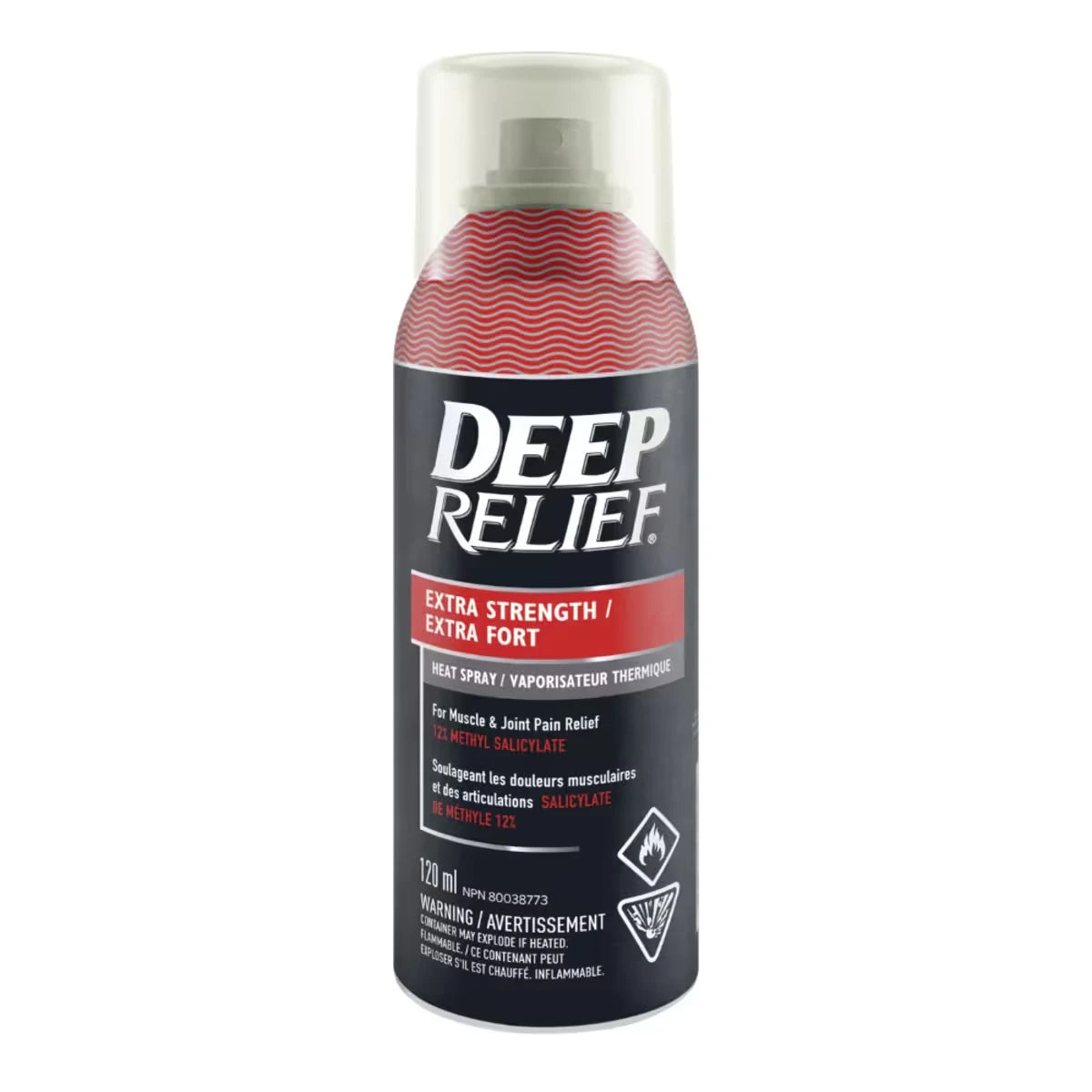 Deep Relief Extra Strength Heat Spray | Fast-Acting Pain Relief for Muscles & Joints | Deep Penetrating Heat Therapy front package