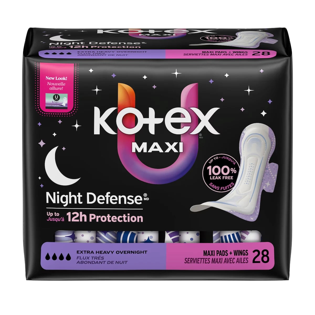 Kotex Overnight Maxi Pads with Wings, Extra Heavy Absorbency product detail