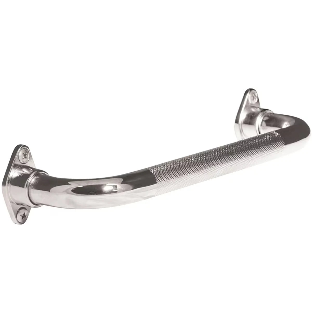 Aquasense Knurled Chrome Grab Bar with Rotating Flange, 12 inch / 30.5 cm front package