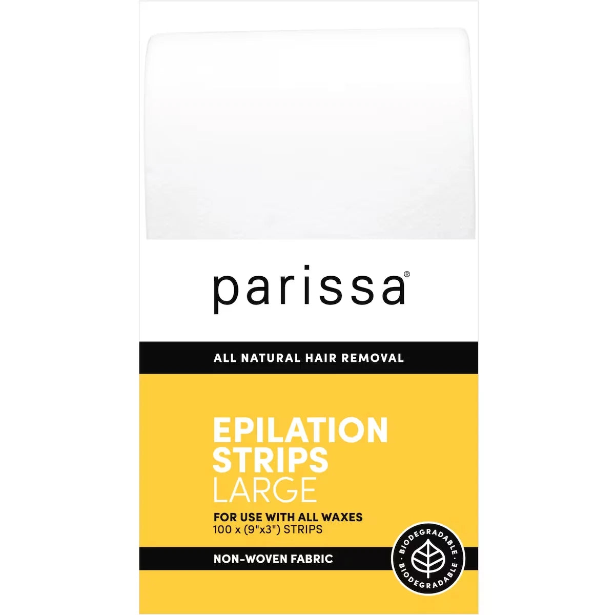Parissa Epilation Strips Large Biodegradable front package