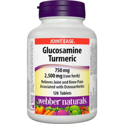 Webber Glucosamine Turmeric 750 mg / 2,500 mg (raw herb) front package