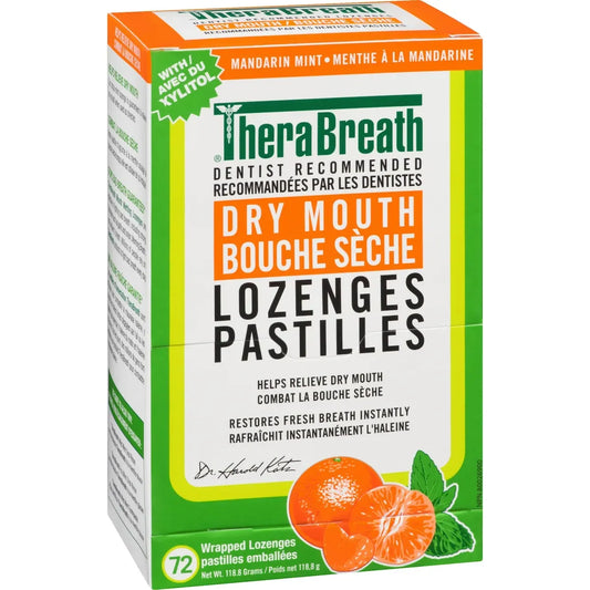 TheraBreath Dry Mouth Lozenges Mandarin Mint 72 Wrapped Lozenges product detail