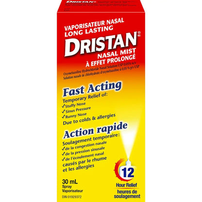 Dristan Nasal Mist Spray Long Lasting 30 ml front package