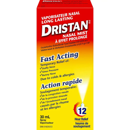 Dristan Nasal Mist Spray Long Lasting 30 ml front package