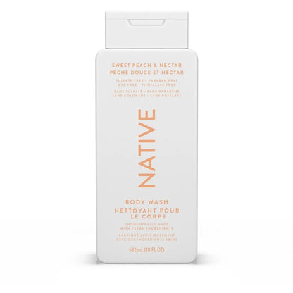 Native Natural Body Wash, Sweet Peach & Nectar, Sulfate Free, Paraben Free product detail