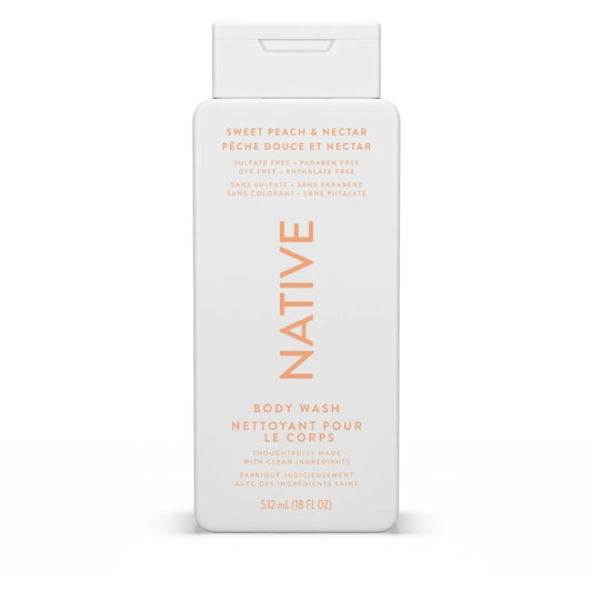 Native Natural Body Wash, Sweet Peach & Nectar, Sulfate Free, Paraben Free product detail