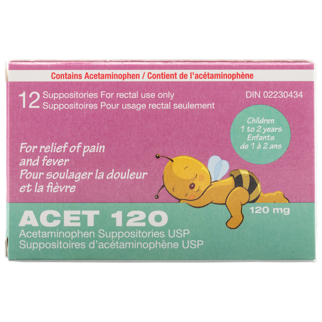 Acet120 Suppositories for Children 1-2 years, 12 Suppositories