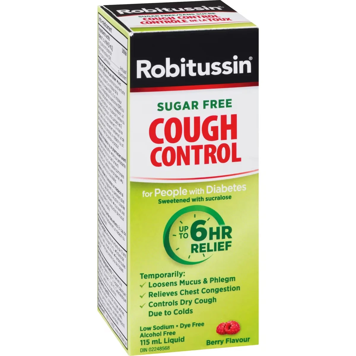 Robitussin Cough Control Liquid People with Diabetes Berry Flavour 115 ml product detail