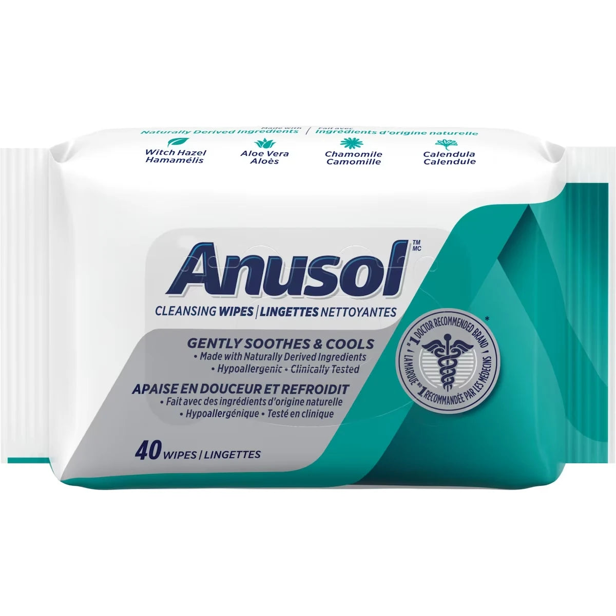 Anusol Cleansing Wipes front package
