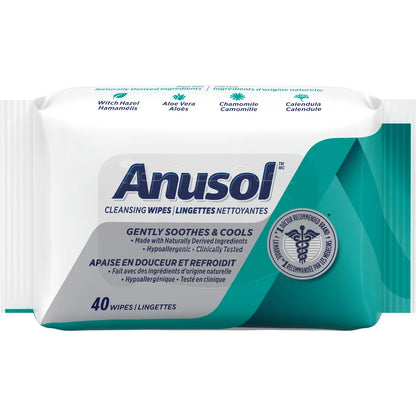 Anusol Cleansing Wipes front package