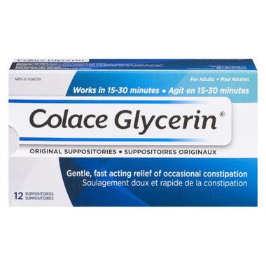 Colace Adult Glycerin Suppositories 12 pack