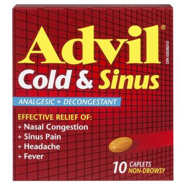 Advil Rhume et Sinus 10 caplets