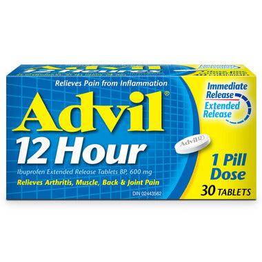 Advil 12 Hour, Ibuprofen 600mg, Tablets