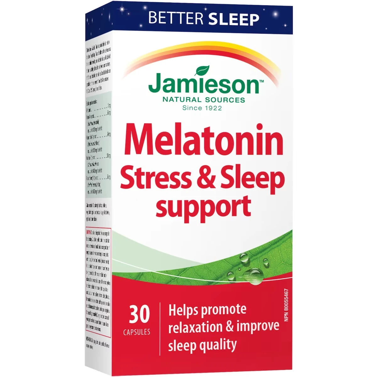 Jamieson Melatonin Stress and Sleep Support front package
