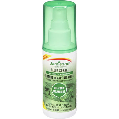 Jamieson Melatonin Natural Mint Flavour Sleep Spray front package