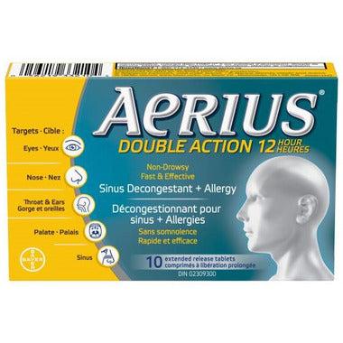 Aerius Double Action Sinus + Allergy 10 tablets