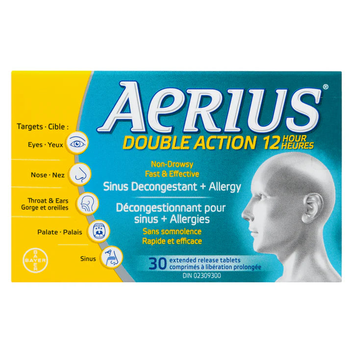 Aerius Double Action Sinus + Allergy 10 tablets