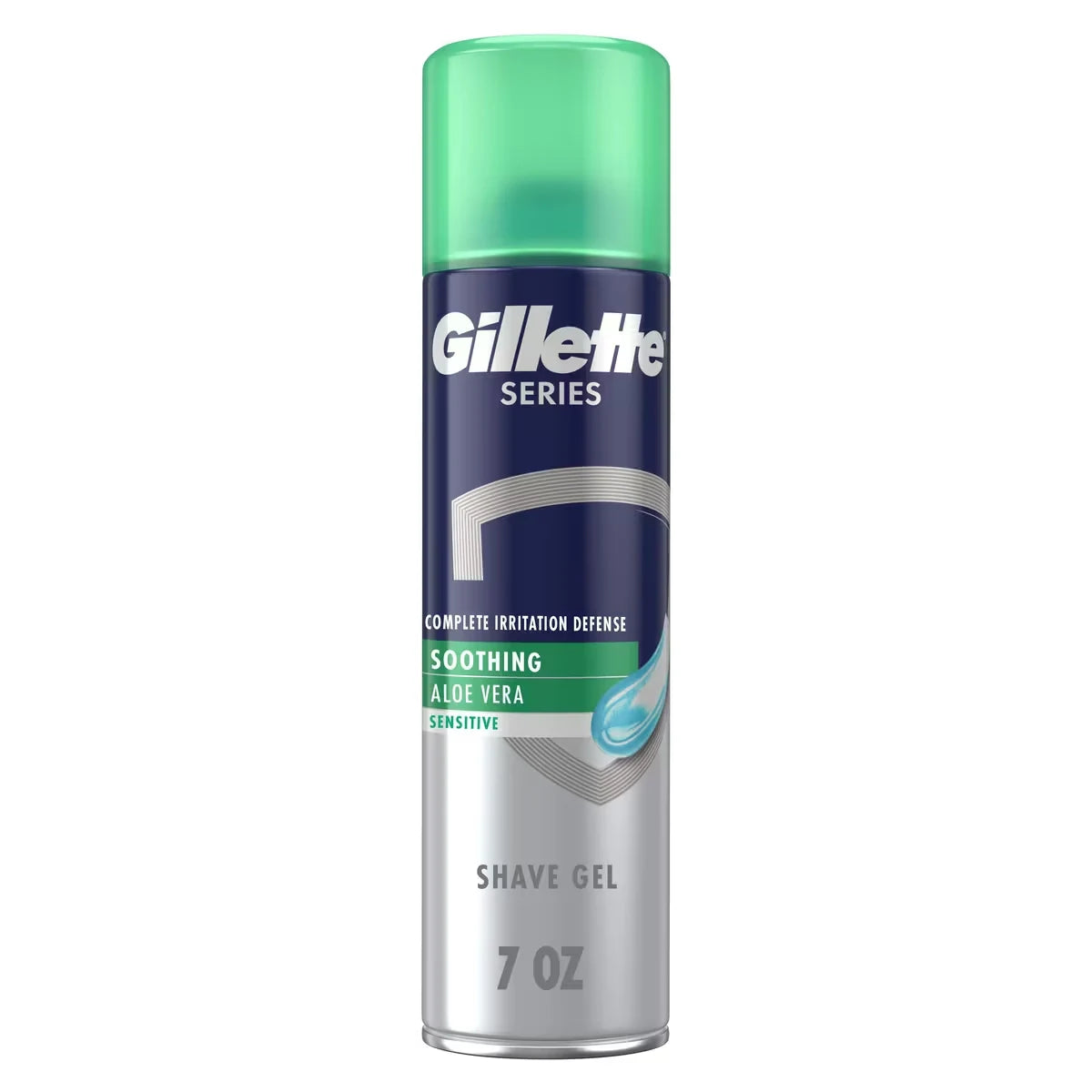 Gillette TGS Series Shave Gel Sensitive, 7 oz front package