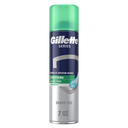 Gillette TGS Series Shave Gel Sensitive, 7 oz front package