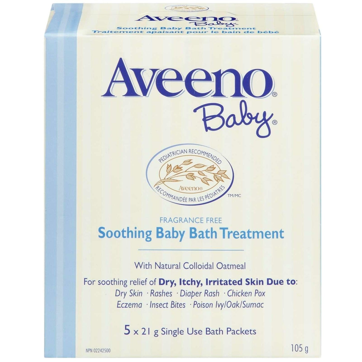 Aveeno Baby Eczema Care Soothing Bath Treatment 5x21g single use bath packets