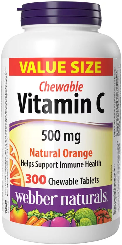 Webber Chewable Vitamin C Natural Orange front package