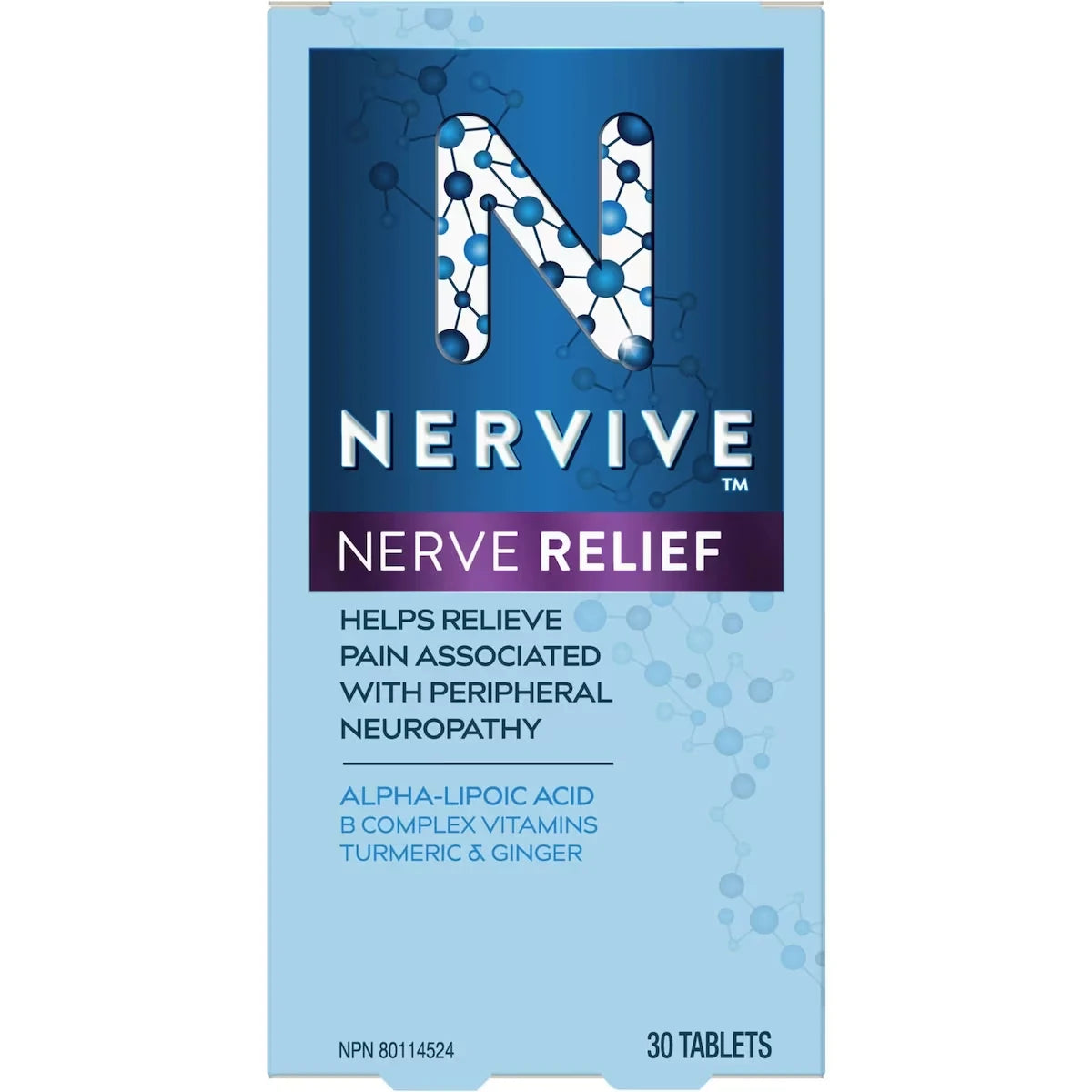 Nervive Nerve Relief 30ct 30 count front package