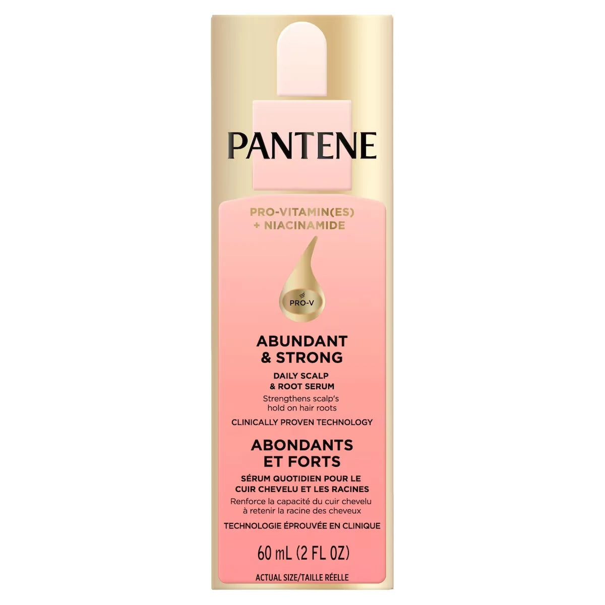 Pantene Abundant & Strong Scalp & Root Serum with Pro-Vitamin B5 Complex and Niacinamide, 2 oz front package