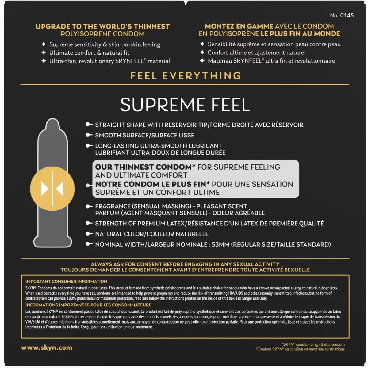 Skyn Supreme Non Latex Condom product detail
