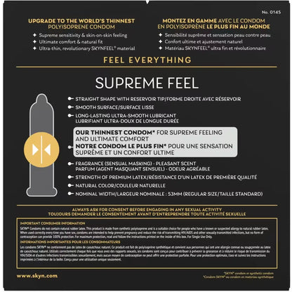 Skyn Supreme Non Latex Condom product detail