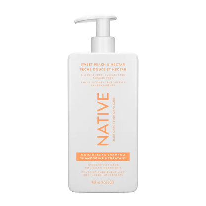 Native Hair Sweet Peach & Nectar Moisturizing Shampoo front package