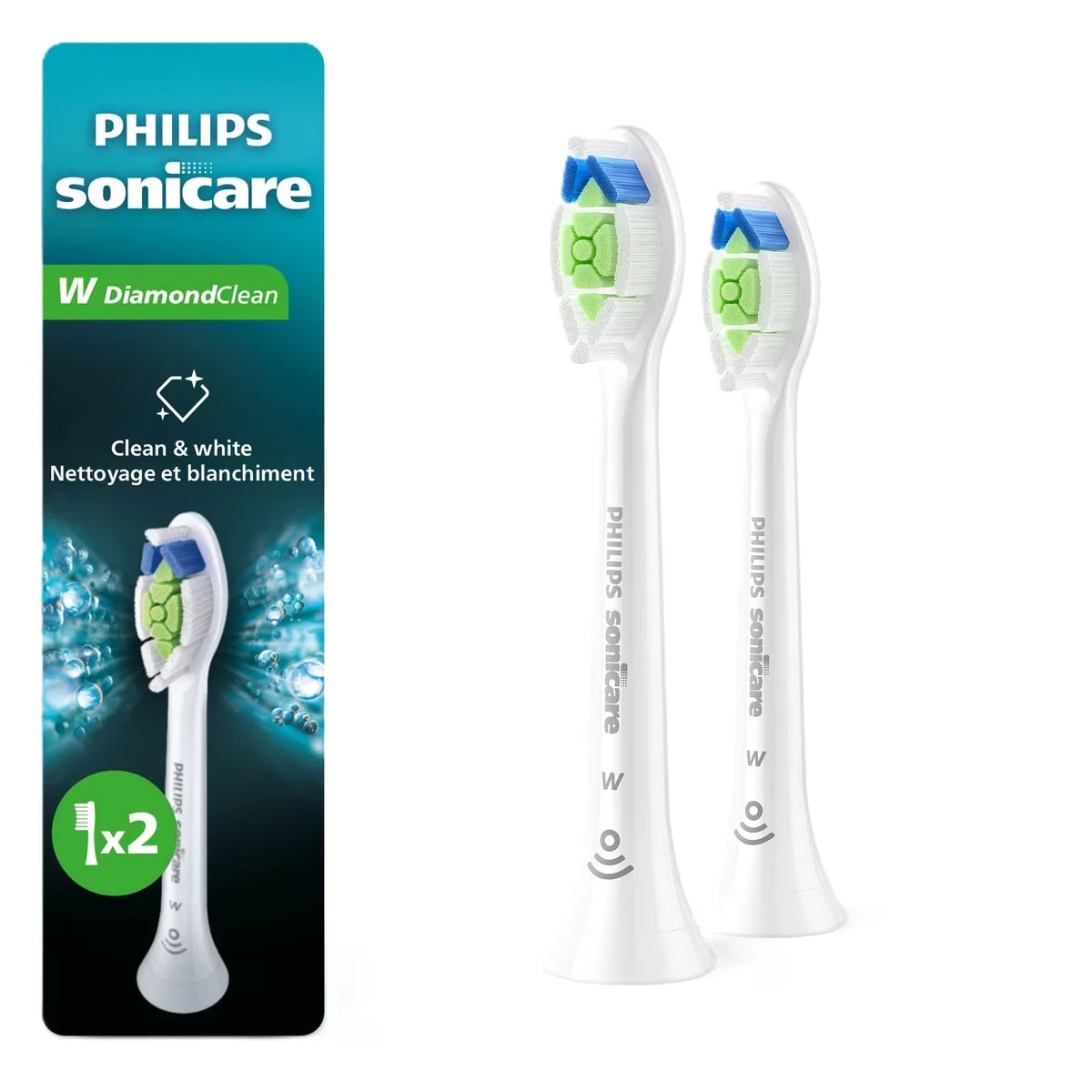 Philips DiamondClean Replacement Brush Heads, 2 Pack, HX6062/92 product image