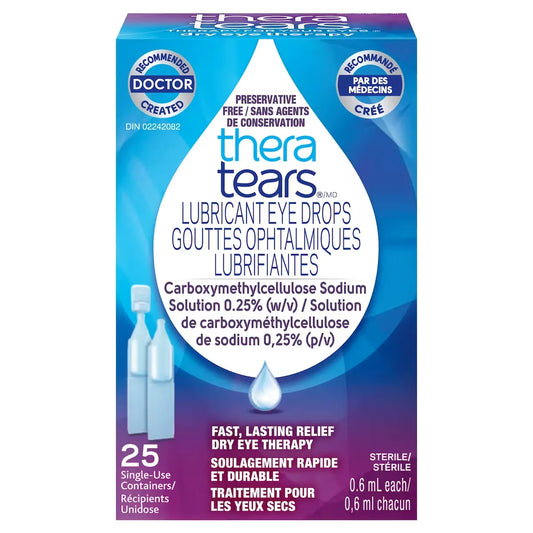 Thera Tears Lubricant Eye Drops Single use front package