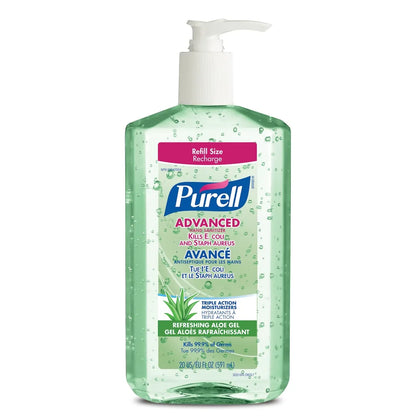 Purell Advanced Hand Sanitizer Refreshing Aloe Gel front package