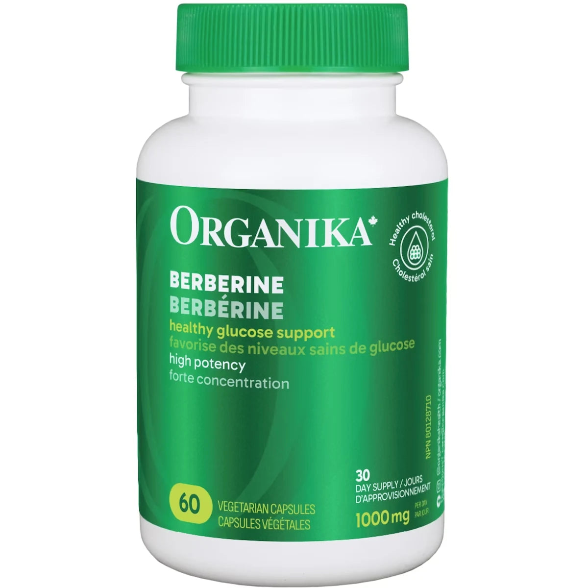 Organika Berberine 500MG 60CAP front package