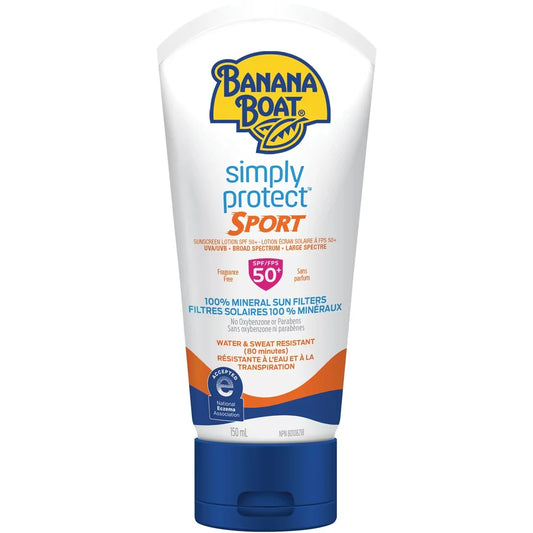 Banana Boat Simply ProtectTM Sport Mineral Sunscreen Lotion Spf 50+ front package