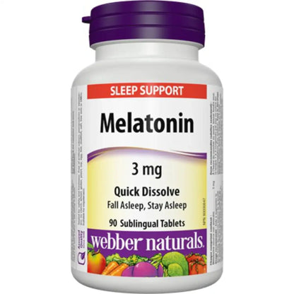 Webber Melatonin Quick Dissolve 3 mg front package