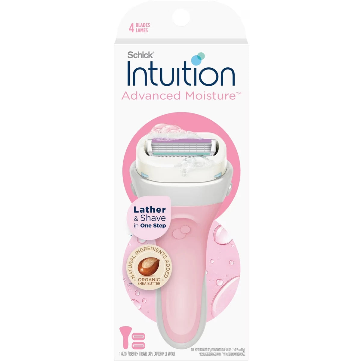 Schick Intuition Advanced Moisturizing Women’s Razor with Shea Butter front package