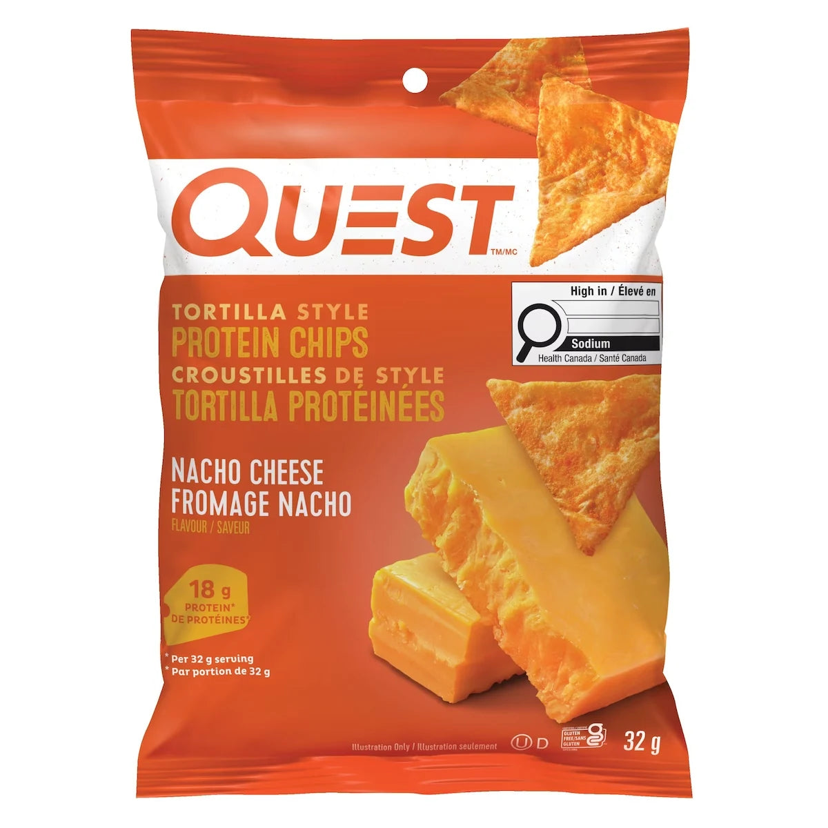 Quest Nacho Tortilla Chips front package