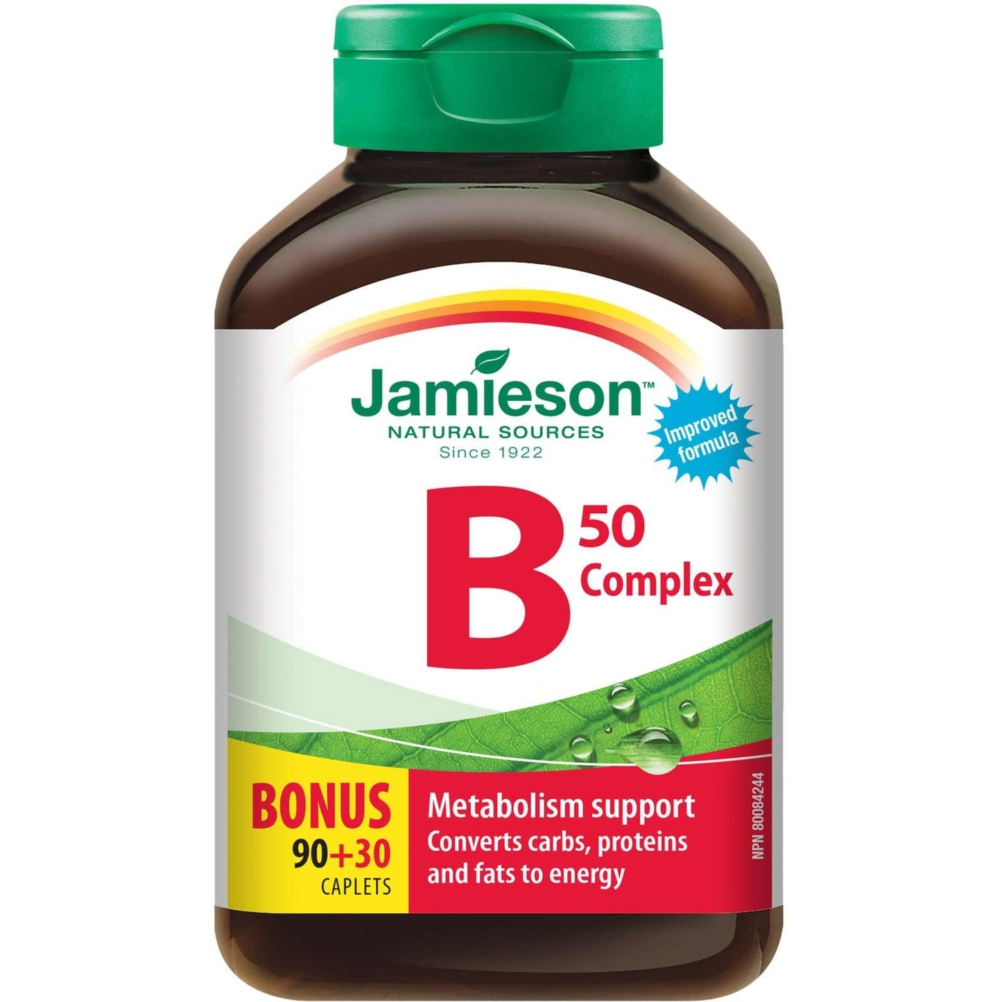 Complexe de vitamines B50 Jamieson 120 caplets