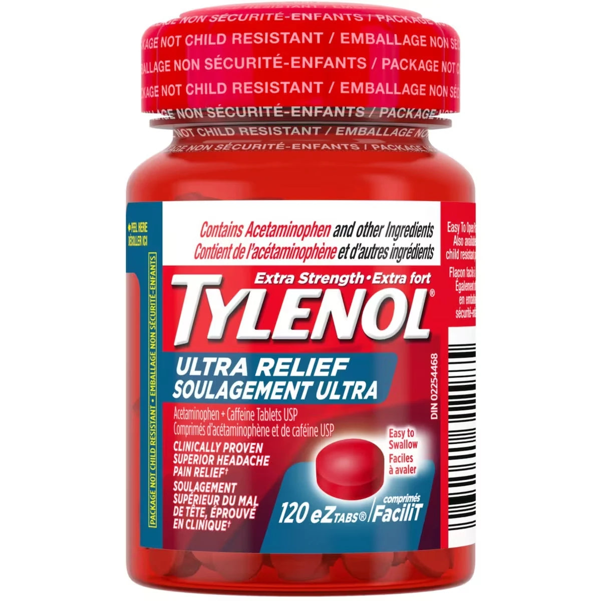 Tylenol Ultra Relief Pain Relief Acetaminophen EZTabs product image