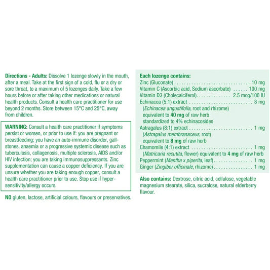 Jamieson Zinc Lozenge Elderberry product detail