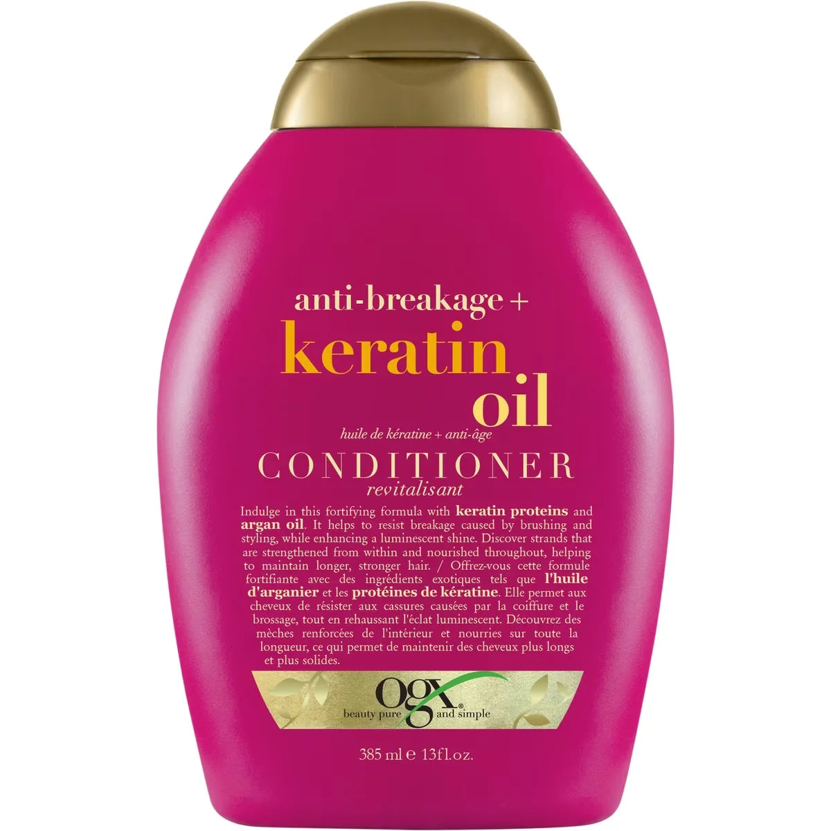 OGX Anti-Breakage + Keratin Oil Conditioner front package