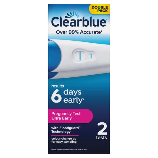 Clearblue Ultra Early Pregnancy Test Kit, Early Detection at Home Pregnancy Test, 2 Tests front package