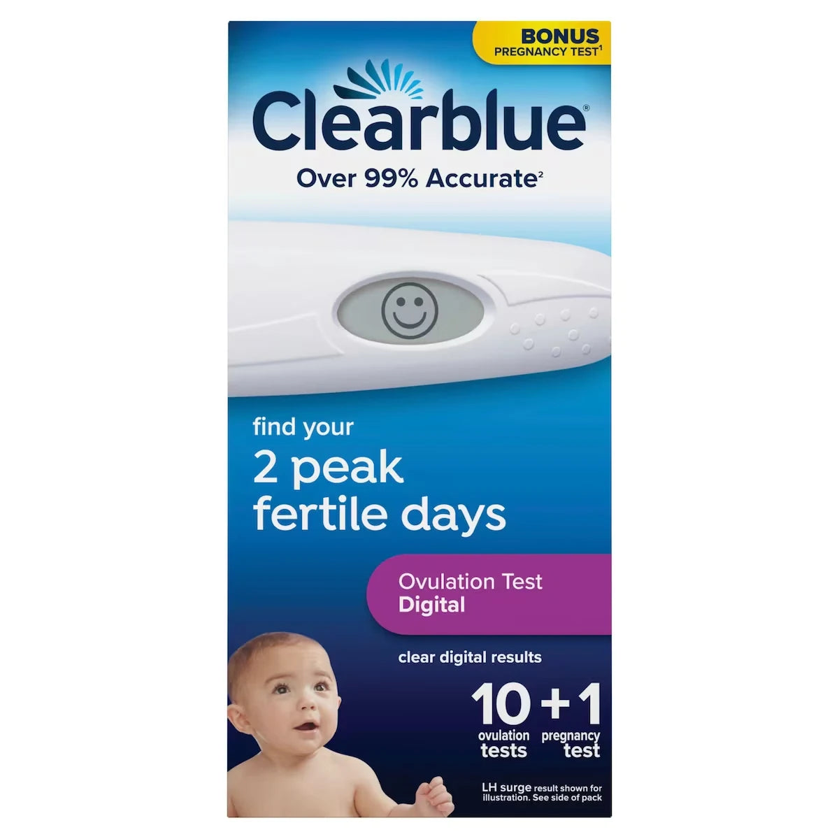 Clearblue Digital Ovulation Predictor Kit, 10 Digital Tests product detail