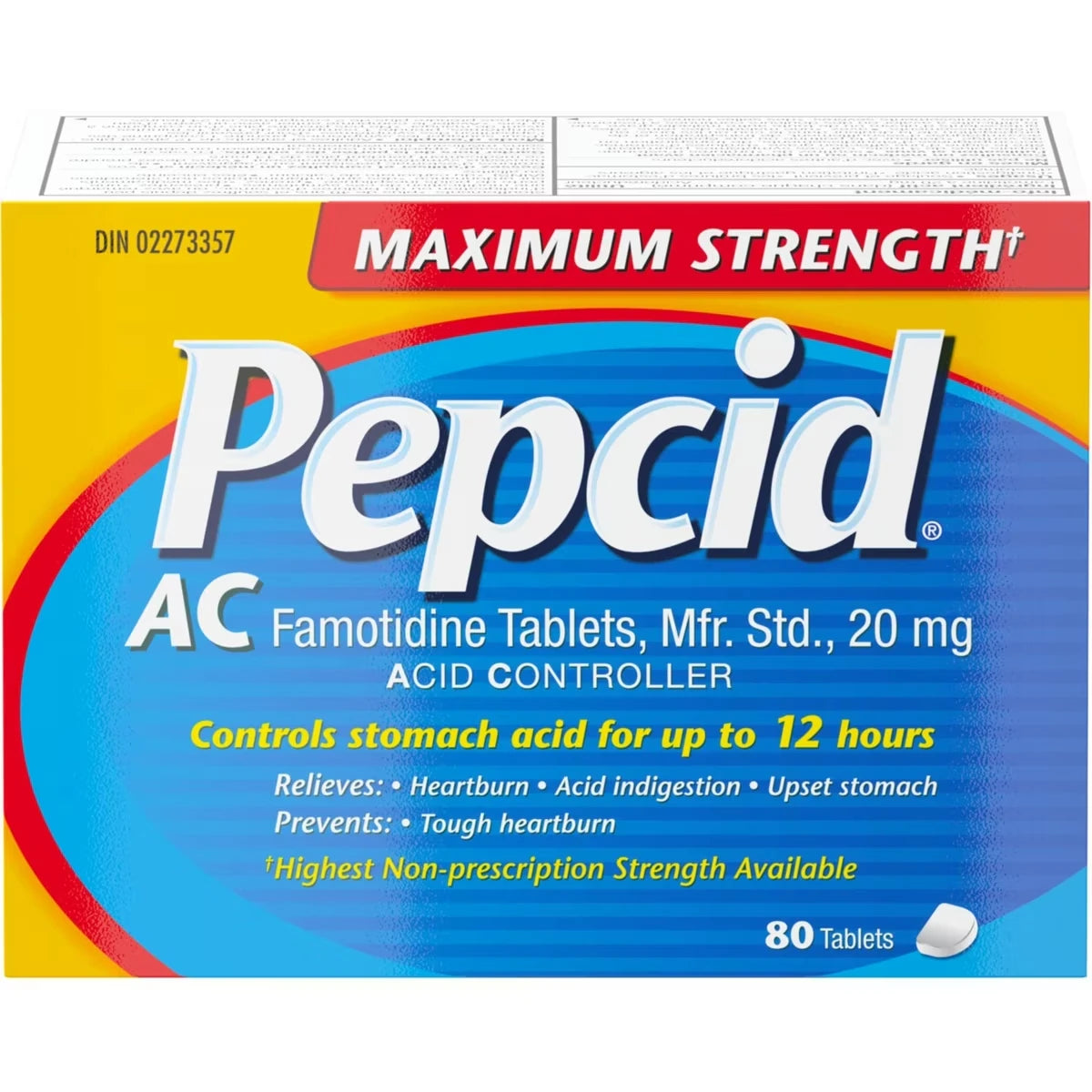 Pepcid AC Maximum Strength All-Day Acid Indigestion Medicine, 80 ea view 2