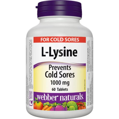 Webber L-Lysine 1000 mg front package
